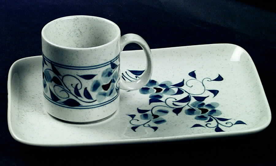 Hacienda Snack Plate & Cup Set by Otagiri-1
