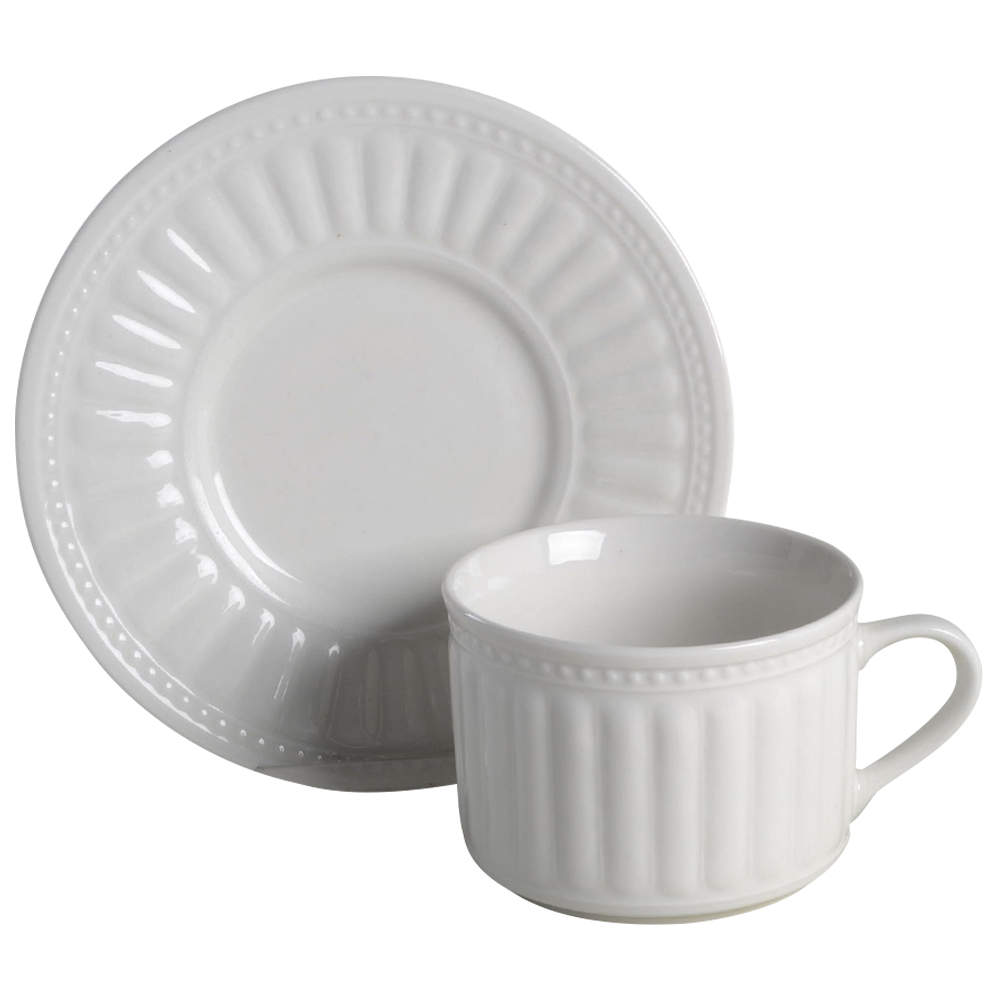 Athena Ariel Flat Cup & Saucer Set by Oneida-1
