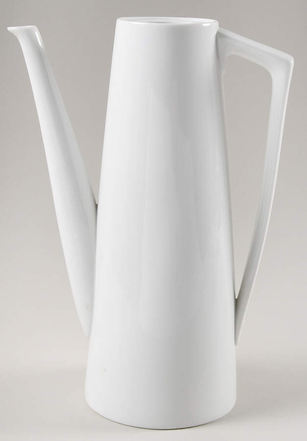Contempo White Coffee Pot No Lid by Otagiri-1