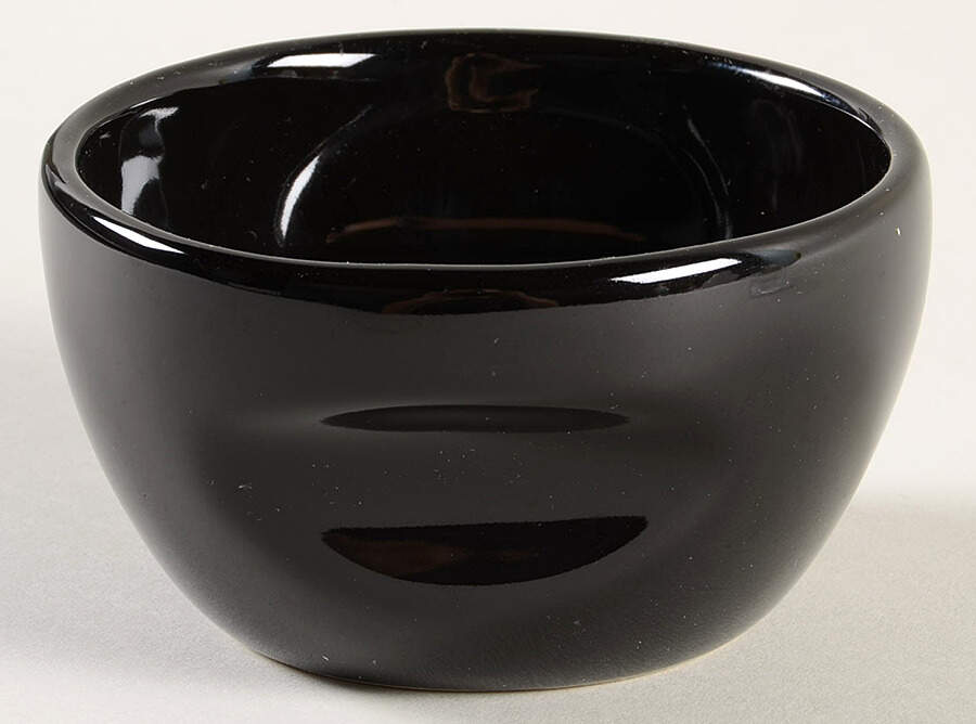Russel Wright Black Pepper Family Size Open Sugar Bowl by Oneida-1