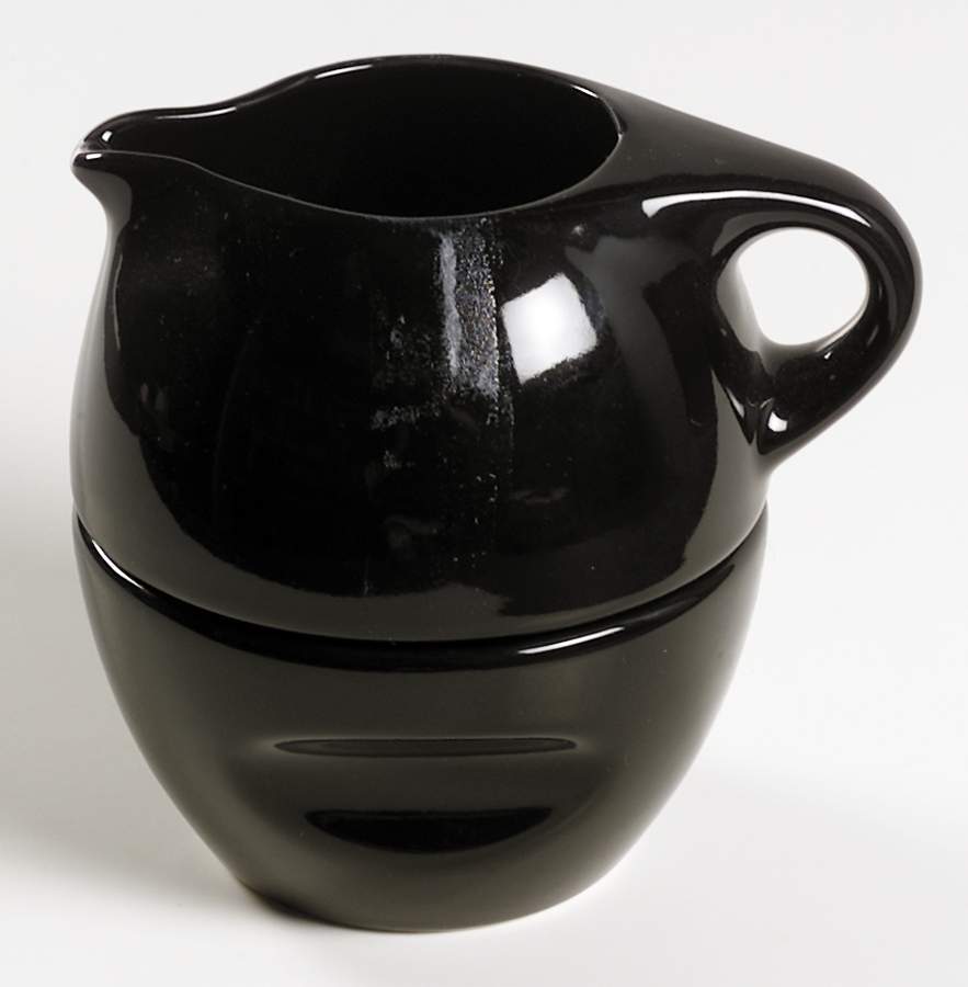 Russel Wright Black Pepper Family Stacking Creamer & Open Sugar by Oneida-1
