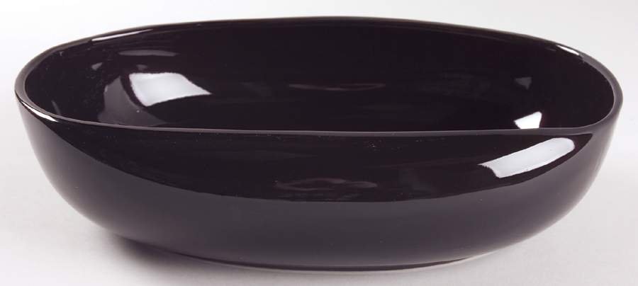 Russel Wright Black Pepper 11" Oval Vegetable Bowl by Oneida-1