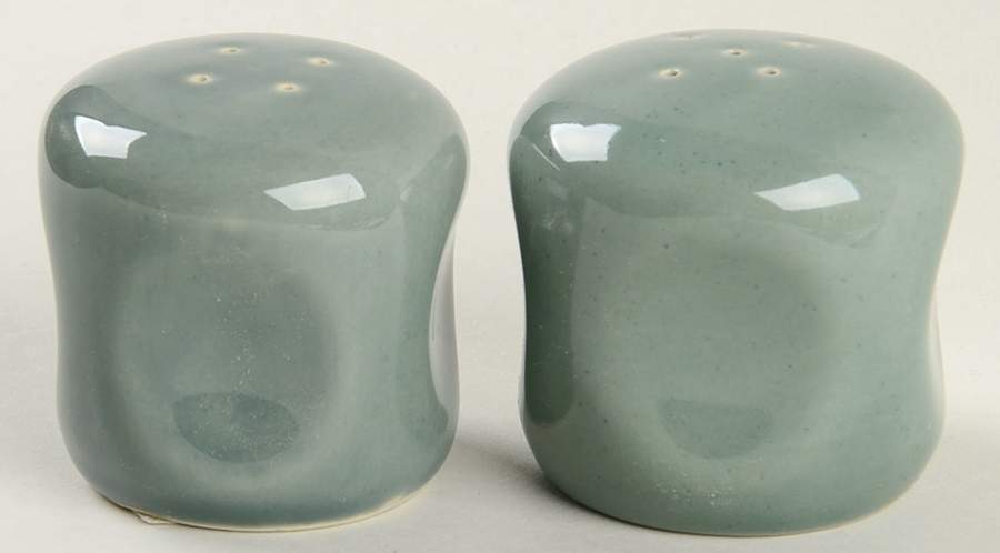 Russel Wright Seafoam Green Salt & Pepper Set by Oneida-1