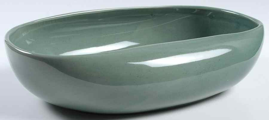 Russel Wright Seafoam Green 11" Oval Vegetable Bowl by Oneida-1