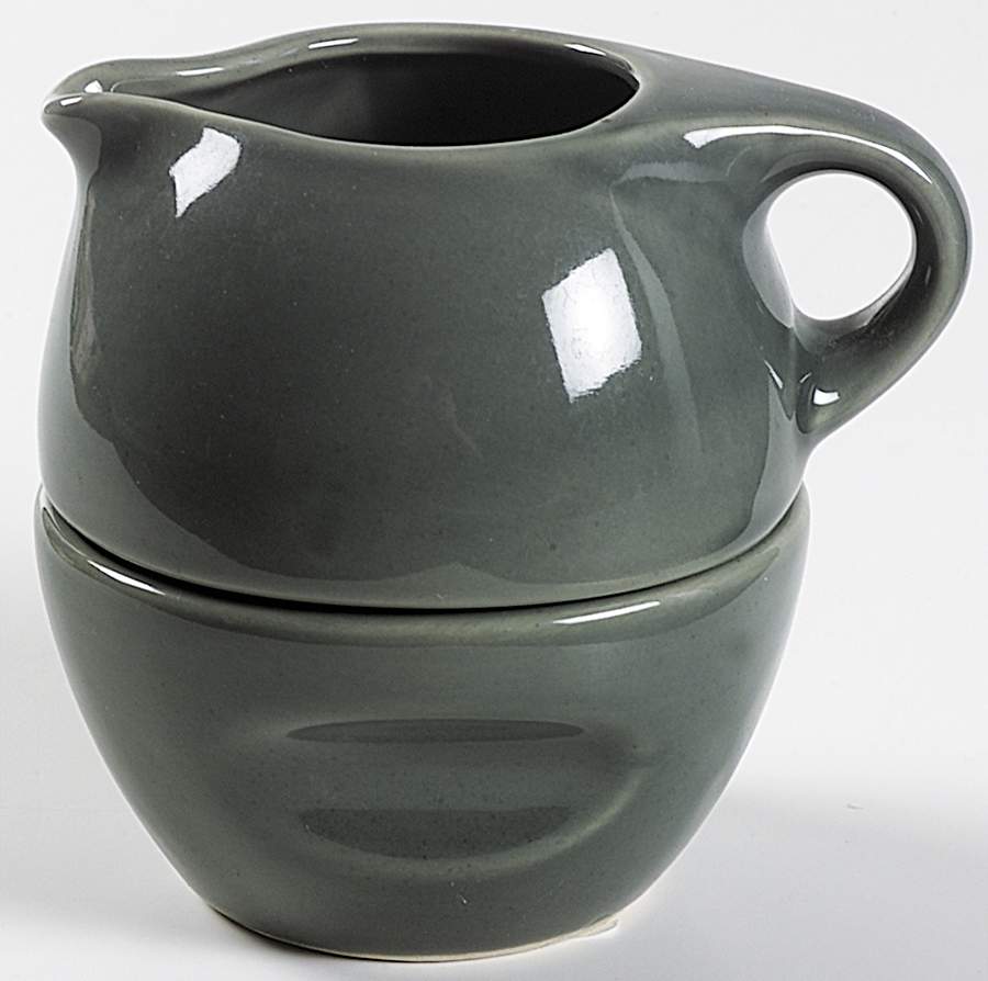 Russel Wright Seafoam Green Family Stacking Creamer & Open Sugar by Oneida-1