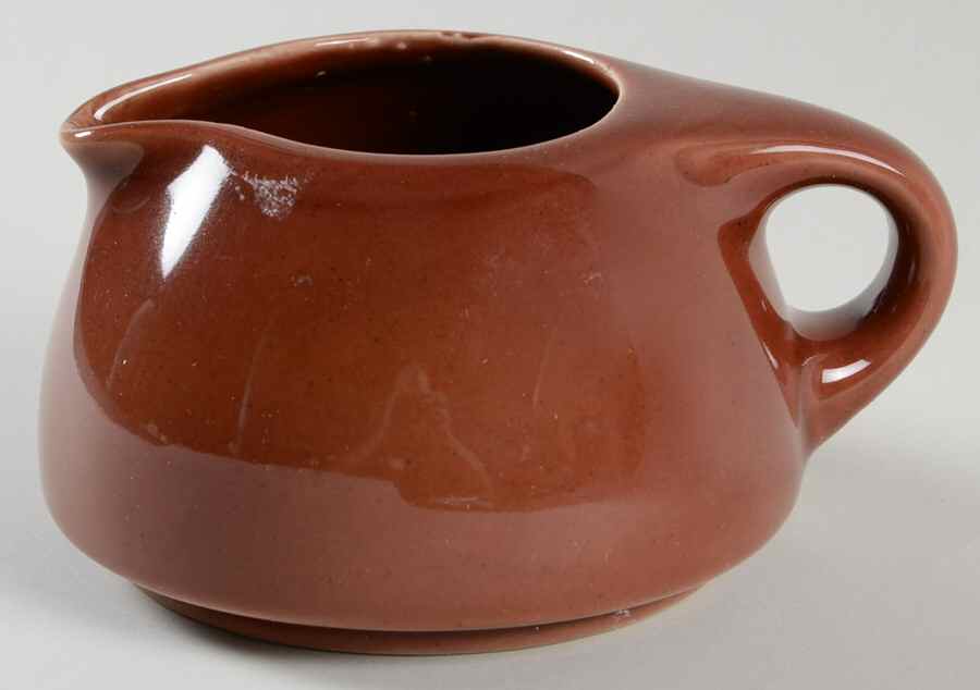 Russel Wright Bean Brown Family Size Creamer by Oneida-1