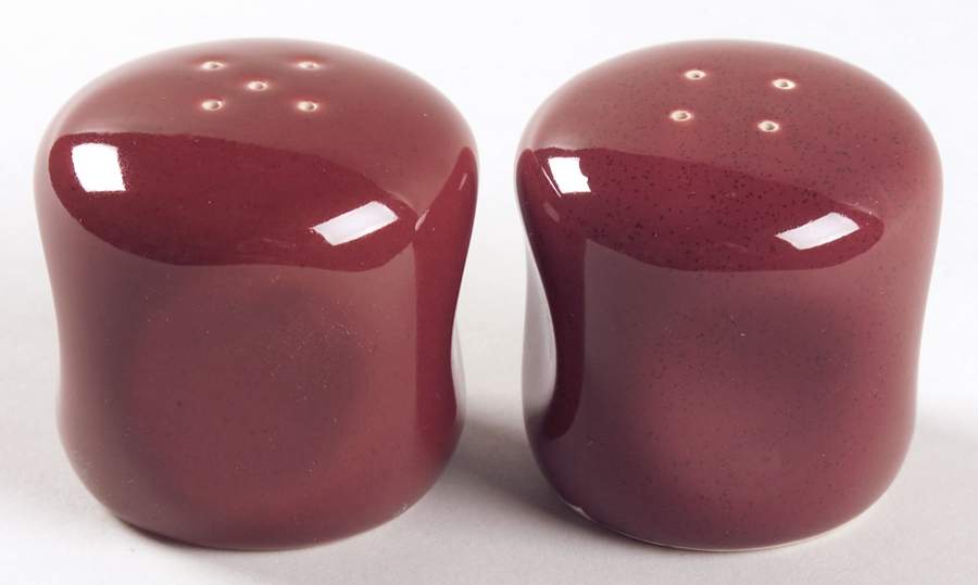 Russel Wright Bean Brown Salt & Pepper Set by Oneida-1