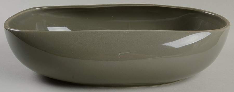 Russel Wright Charcoal Gray 11" Oval Vegetable Bowl by Oneida-1