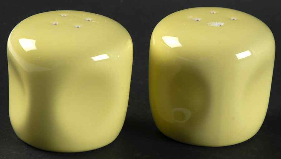 Russel Wright Lemon Yellow Salt & Pepper Set by Oneida-1