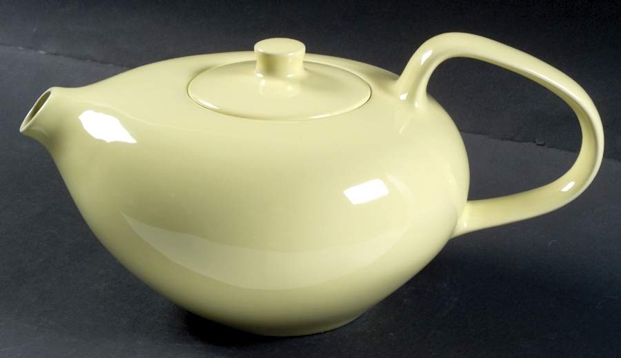 Russel Wright Lemon Yellow Teapot & Lid by Oneida-1