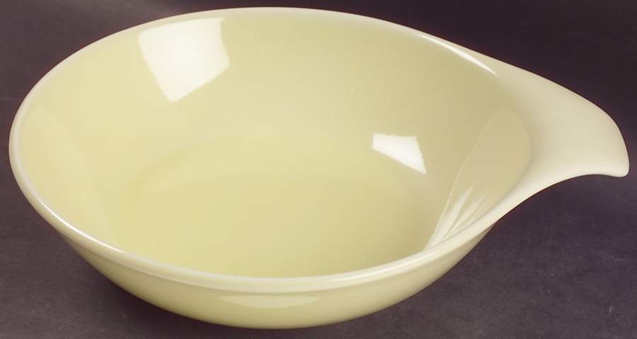 Russel Wright Lemon Yellow Lugged Soup Bowl by Oneida-1
