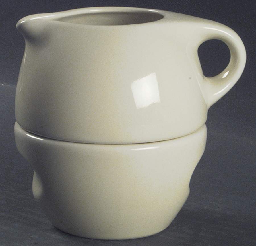 Russel Wright Lemon Yellow Family Stacking Creamer & Open Sugar by Oneida-1