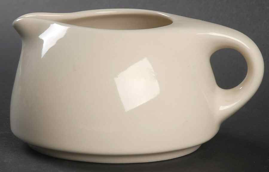 Russel Wright Linen Creme Family Size Creamer by Oneida-1