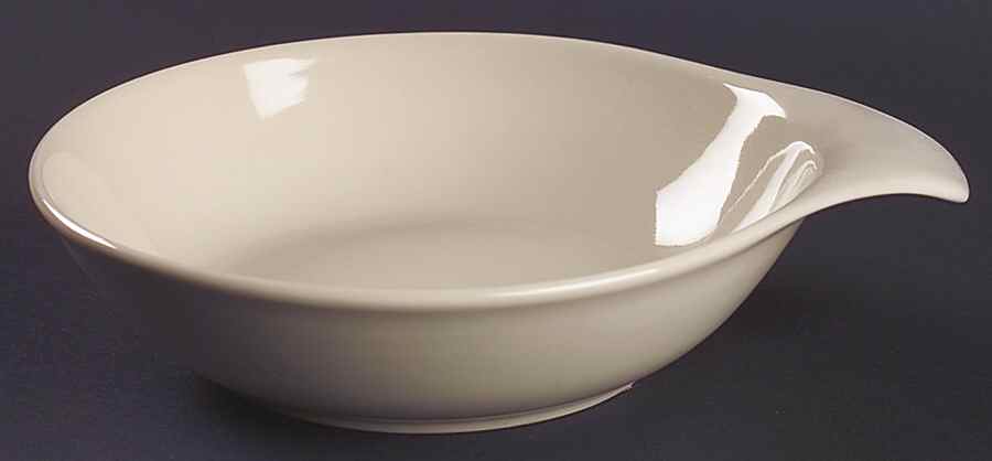 Russel Wright Linen Creme Lugged Soup Bowl by Oneida-1