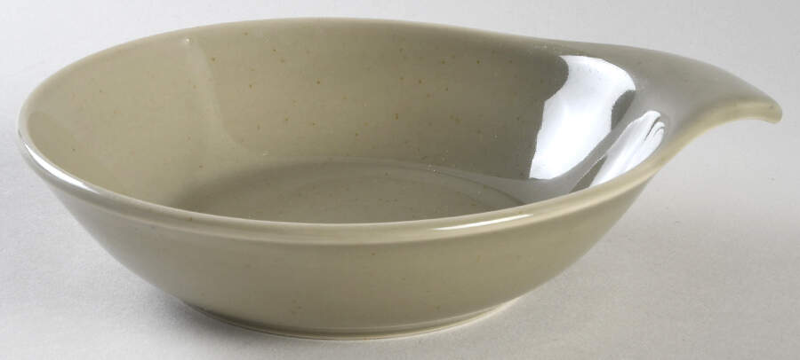 Russel Wright Oyster Gray Lugged Soup Bowl by Oneida-1