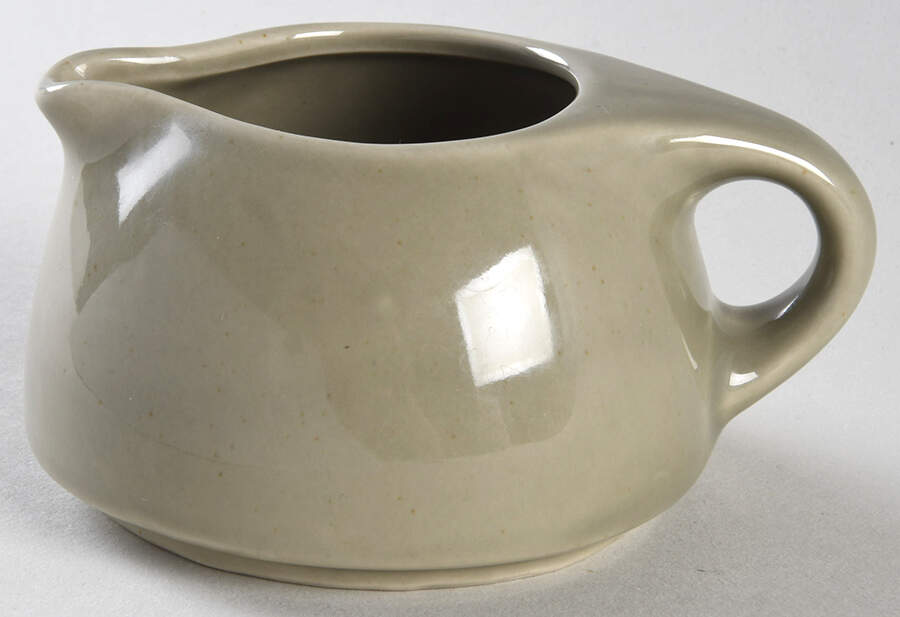 Russel Wright Oyster Gray Family Size Creamer by Oneida-1