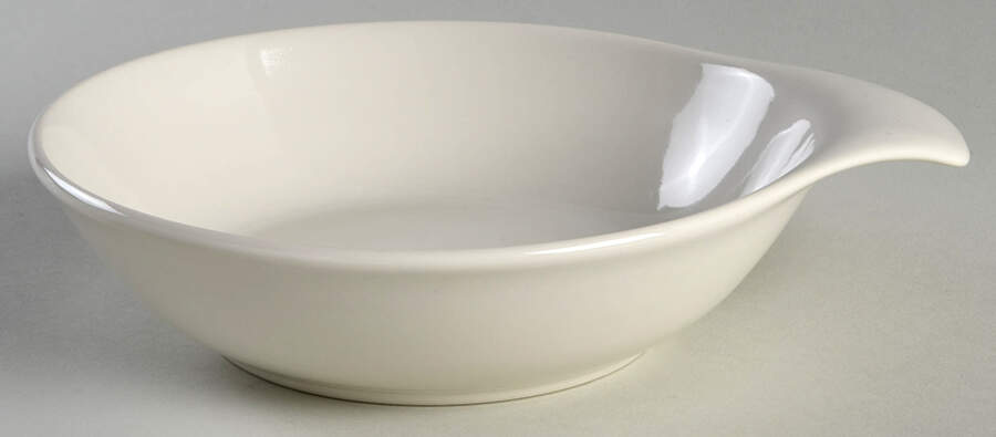 Russel Wright Sugar White Lugged Soup Bowl by Oneida-1