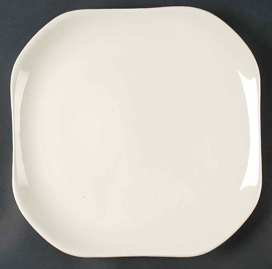 Russel Wright Sugar White 13" Square Serving Platter by Oneida-1