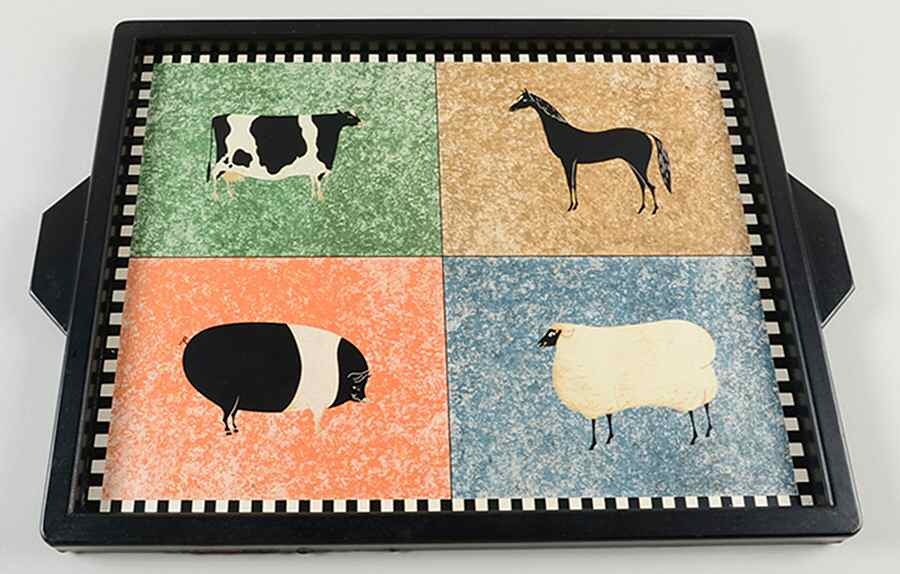 Barnyard Animals Wood TV Tray by Oneida-1