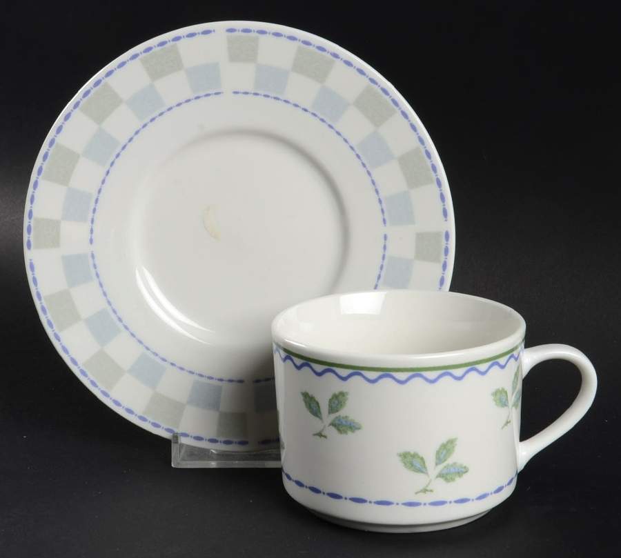 Katrin Flat Cup & Saucer Set by Oneida-1