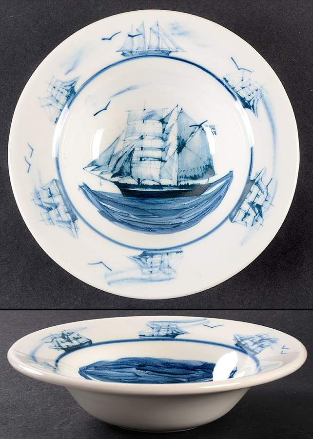 Nautical Rim Soup Bowl by Oxney Green-1