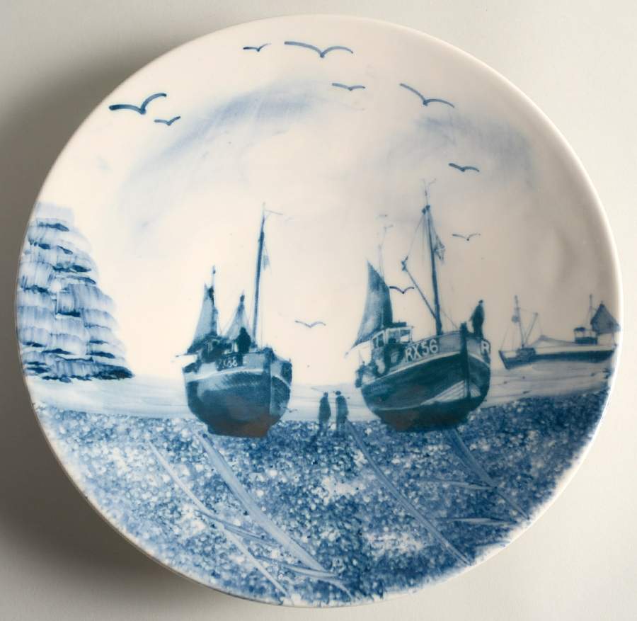 Nautical 11" Chop Plate (Round Platter) by Oxney Green-1