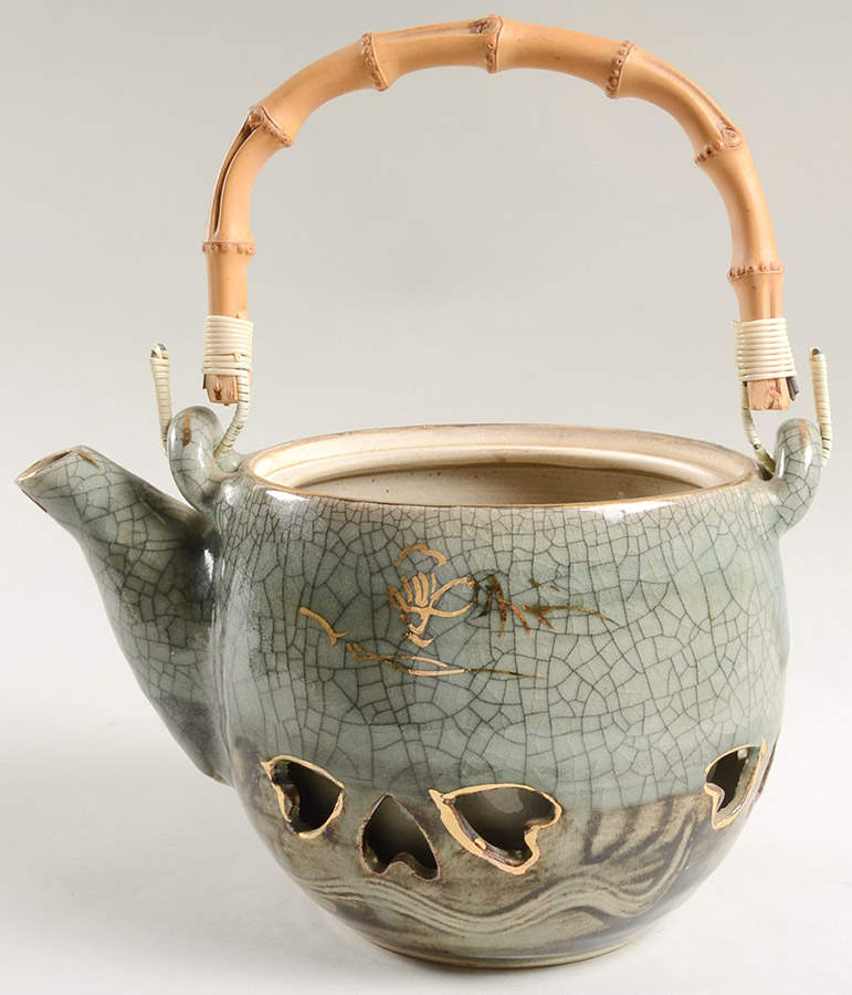 Soma Ware Teapot W/Top Handle No Lid by Otagiri-1