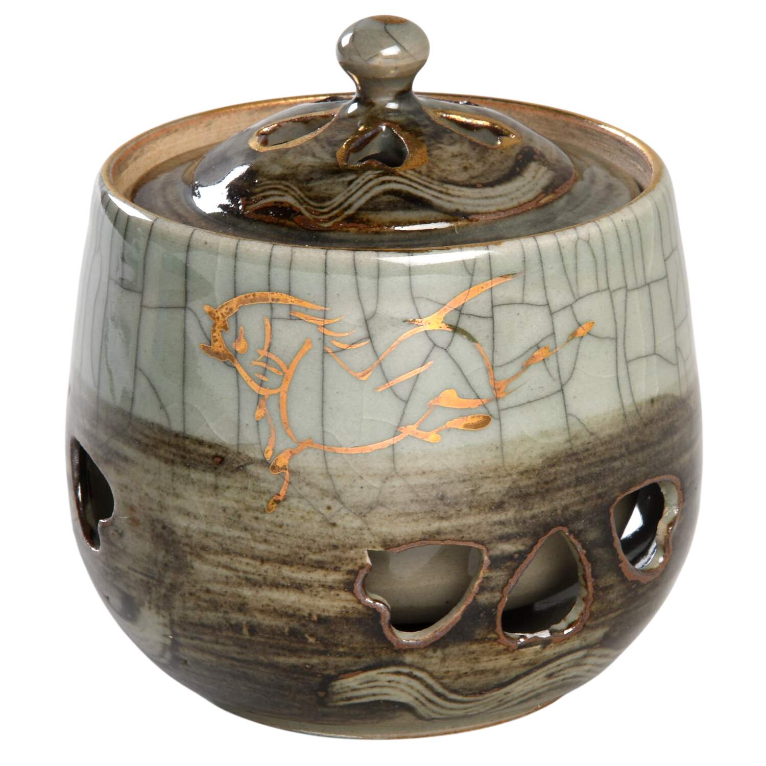 Soma Ware Sugar Bowl & Lid by Otagiri-1