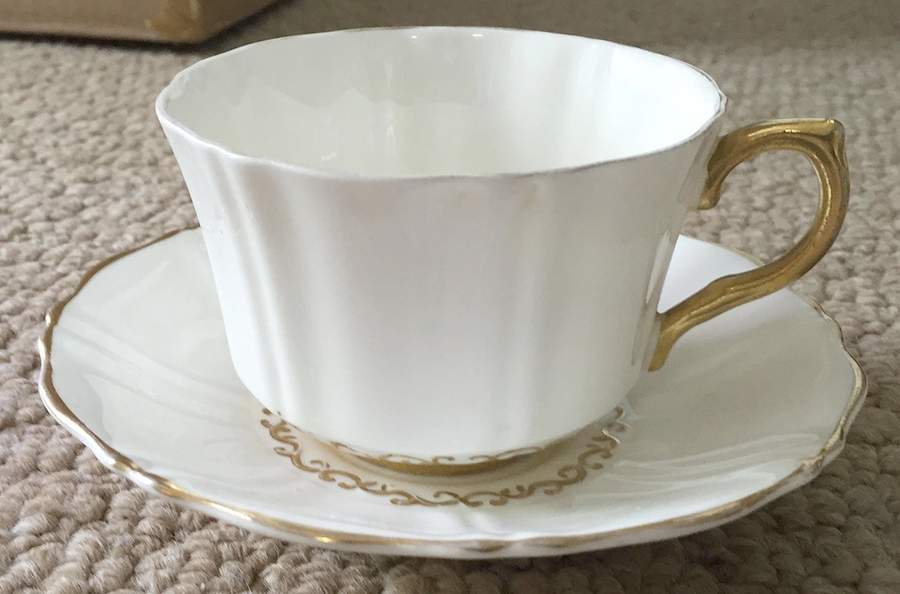 2955 Footed Cup & Saucer Set by Old Royal (England)-1