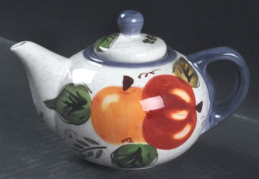 Vintage Fruit Individual Teapot & Lid by Oneida-1