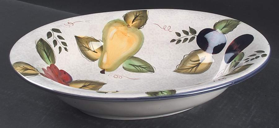 Vintage Fruit 14" Large Salad Serving Bowl by Oneida-1