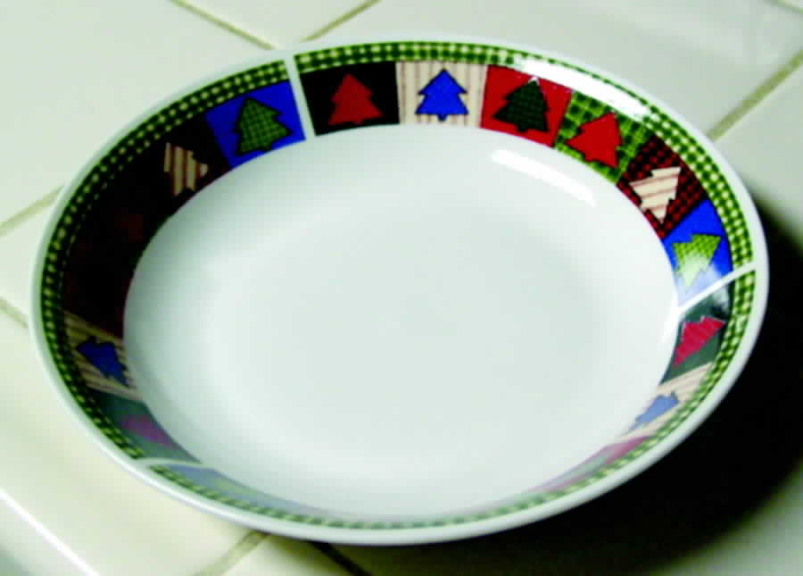Christmas Quilt Coupe Soup Bowl by Oneida-1