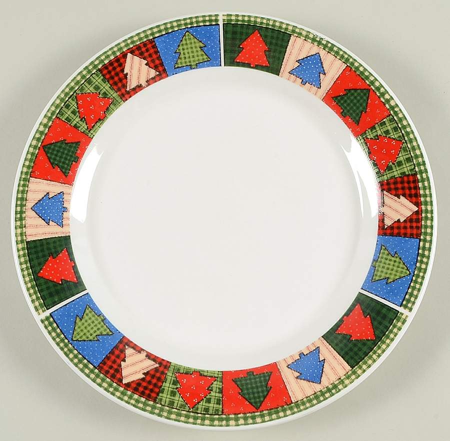 Christmas Quilt Dinner Plate by Oneida-1