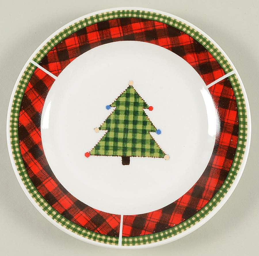 Christmas Quilt Bread & Butter Plate by Oneida-1