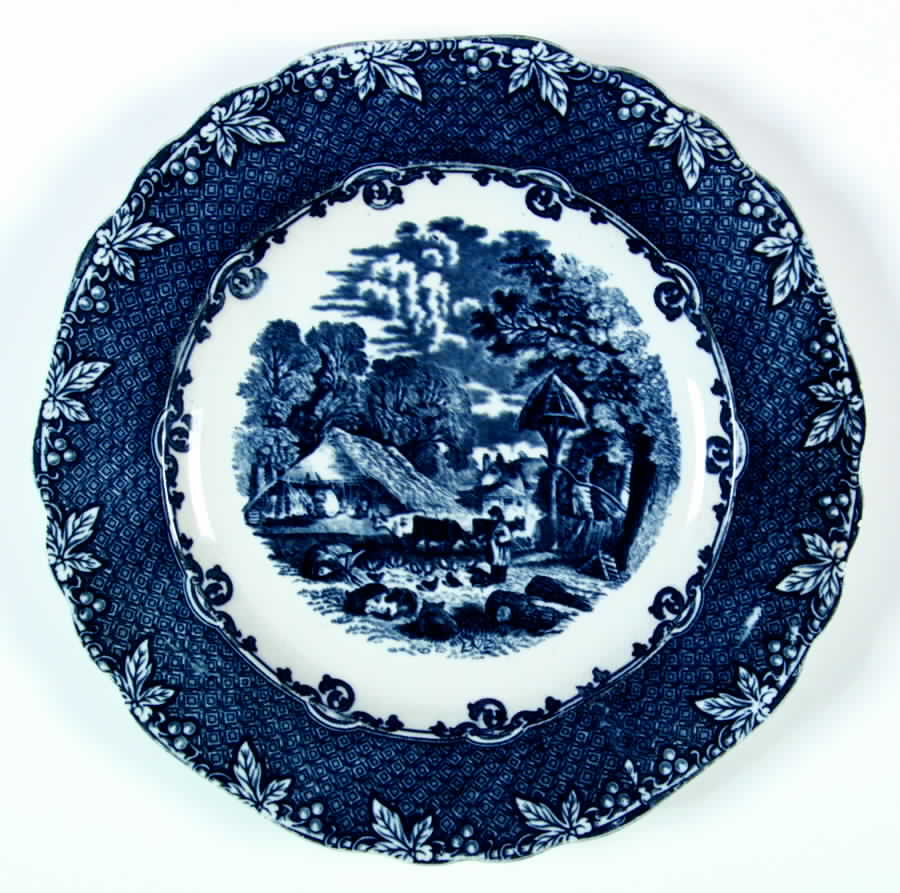 Farm (Scalloped) Luncheon Plate by Old Hall-1