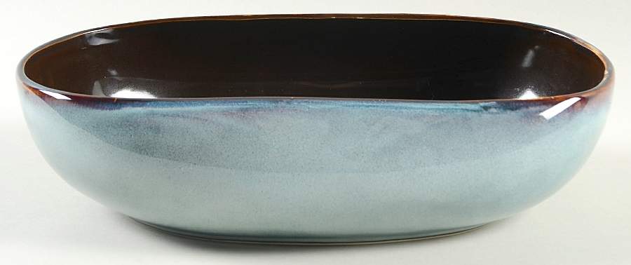 Russel Wright Sky Blue 11" Oval Vegetable Bowl by Oneida-1