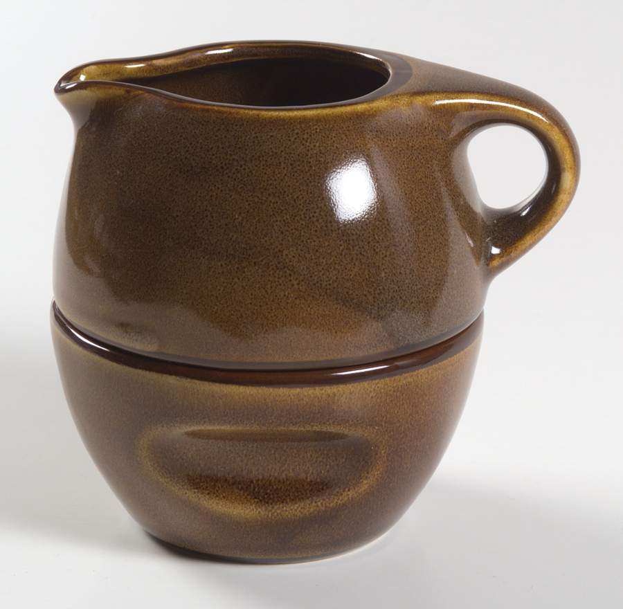 Russel Wright Chicory (Carmel) Family Stacking Creamer & Open Sugar by Oneida-1