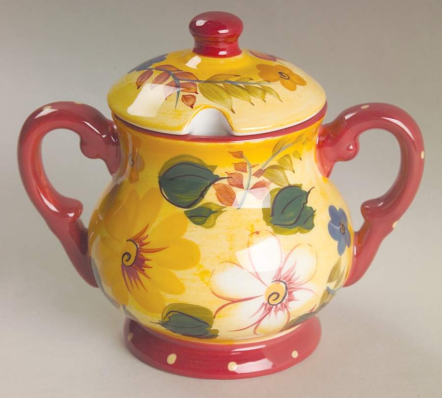 Sunset Bouquet Sugar Bowl & Lid by Oneida-1
