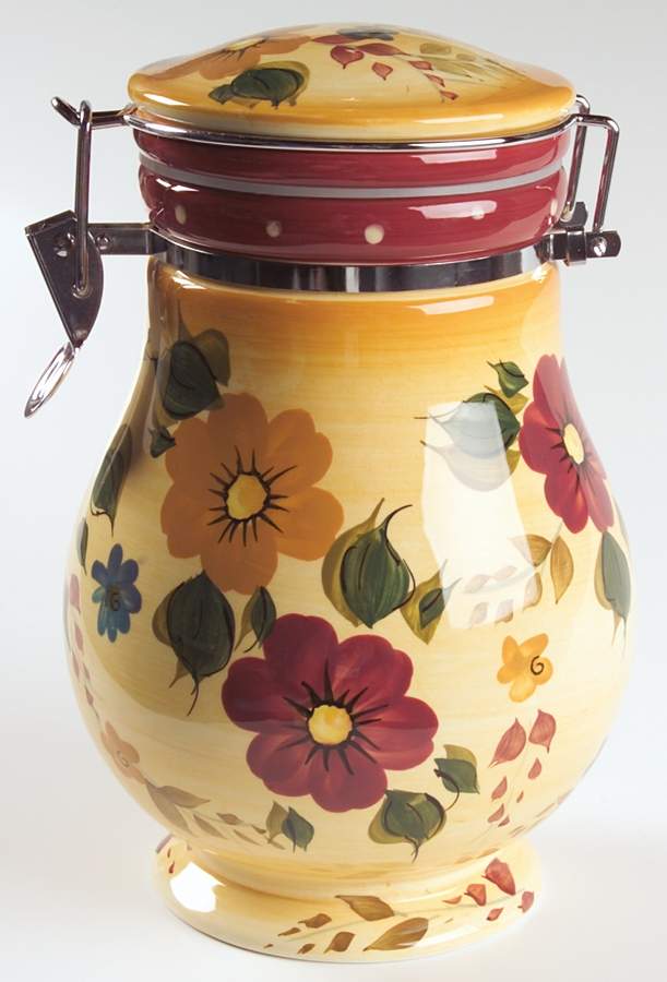 Sunset Bouquet Large Canister & Lid by Oneida-1