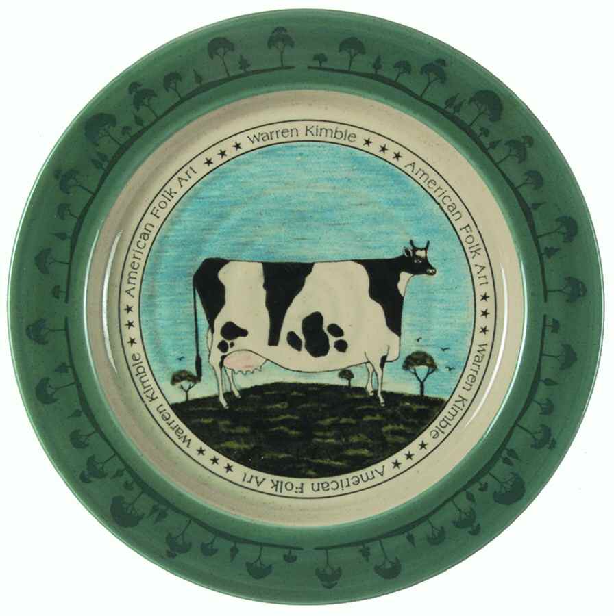 American Folk Art Salad Plate by Otagiri-1