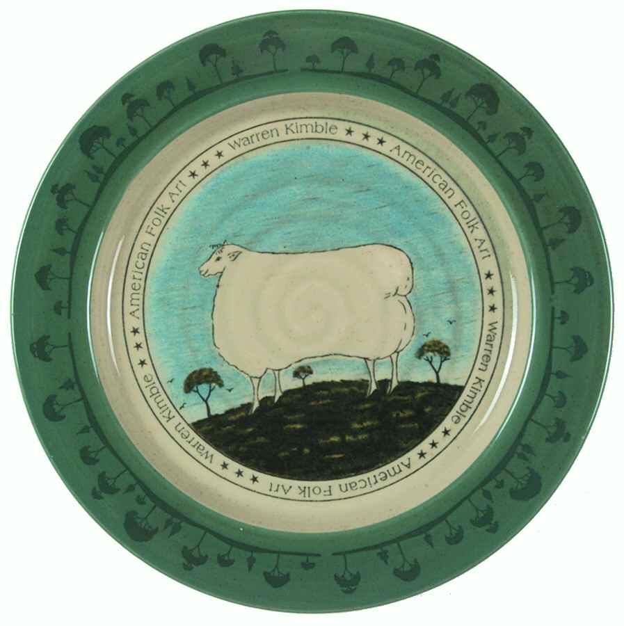 American Folk Art Salad Plate by Otagiri-1