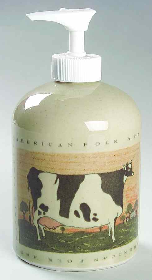 American Folk Art Lotion Dispenser by Otagiri-1