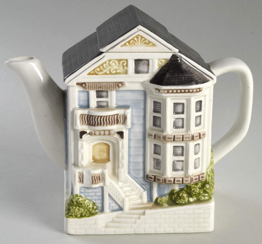 Victorian House Teapot & Lid by Otagiri-1