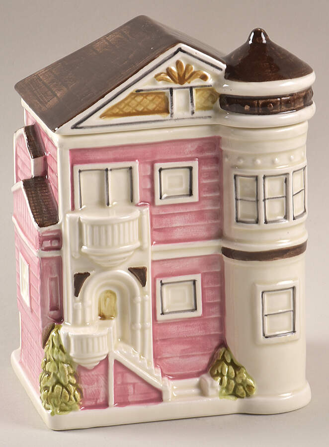 Victorian House Small Canister & Lid by Otagiri-1