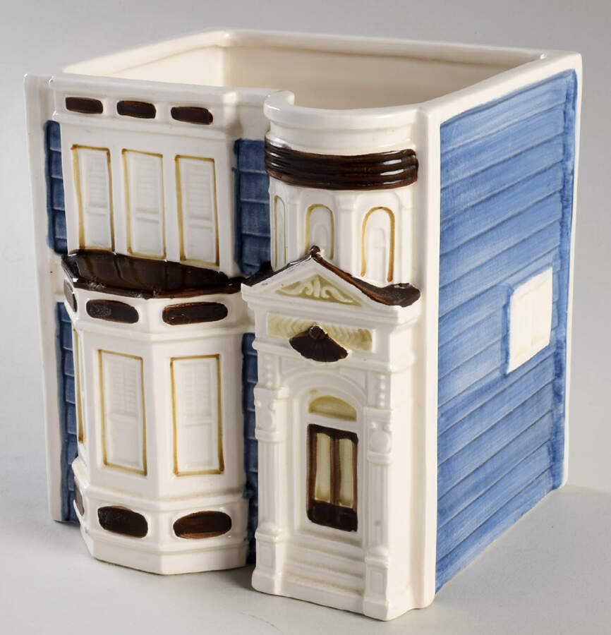 Victorian House Large Canister No Lid by Otagiri-1