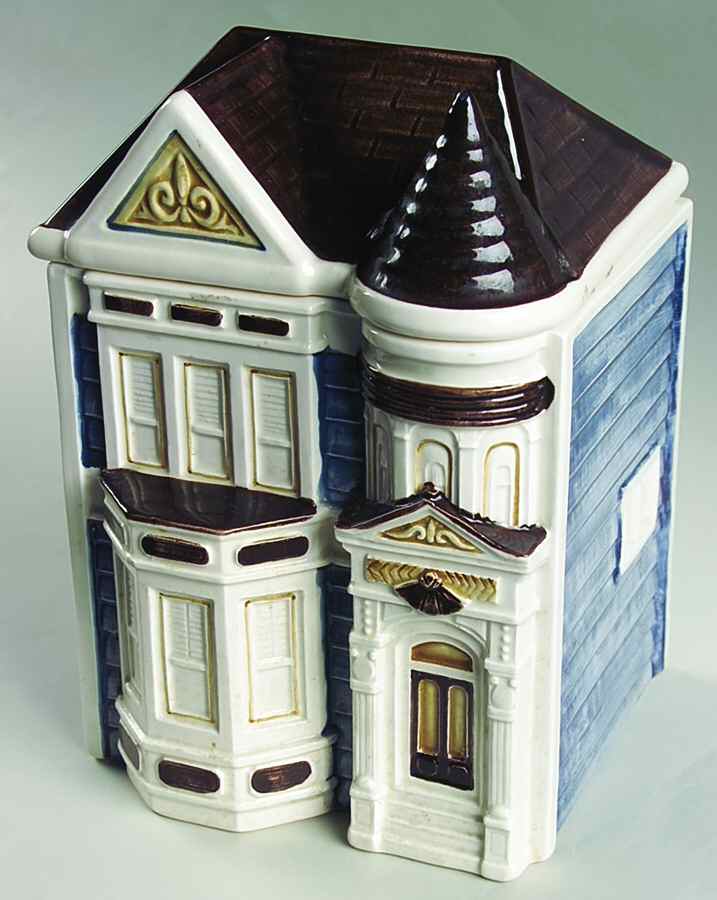 Victorian House Large Canister & Lid by Otagiri-1