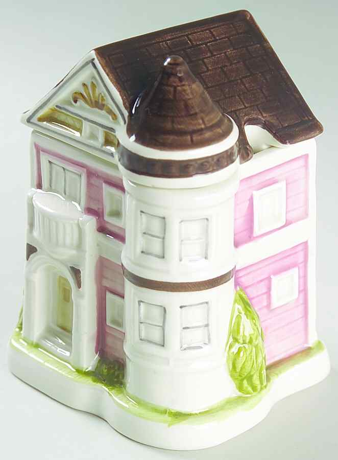 Victorian House Sugar Bowl & Lid by Otagiri-1