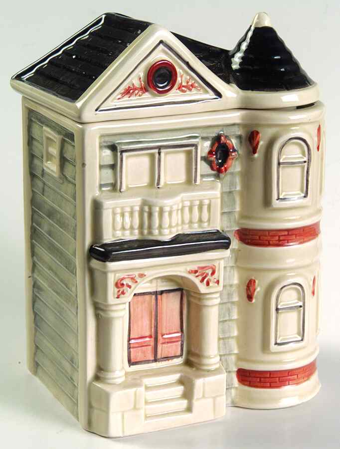 Victorian House Candy Jar & Lid by Otagiri-1