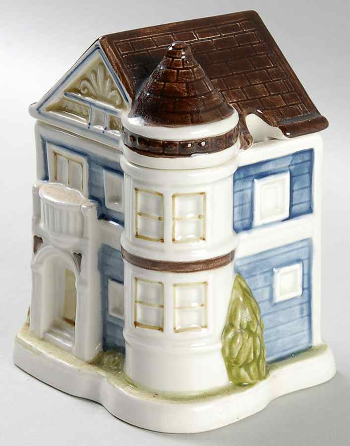 Victorian House Sugar Bowl & Lid by Otagiri-1