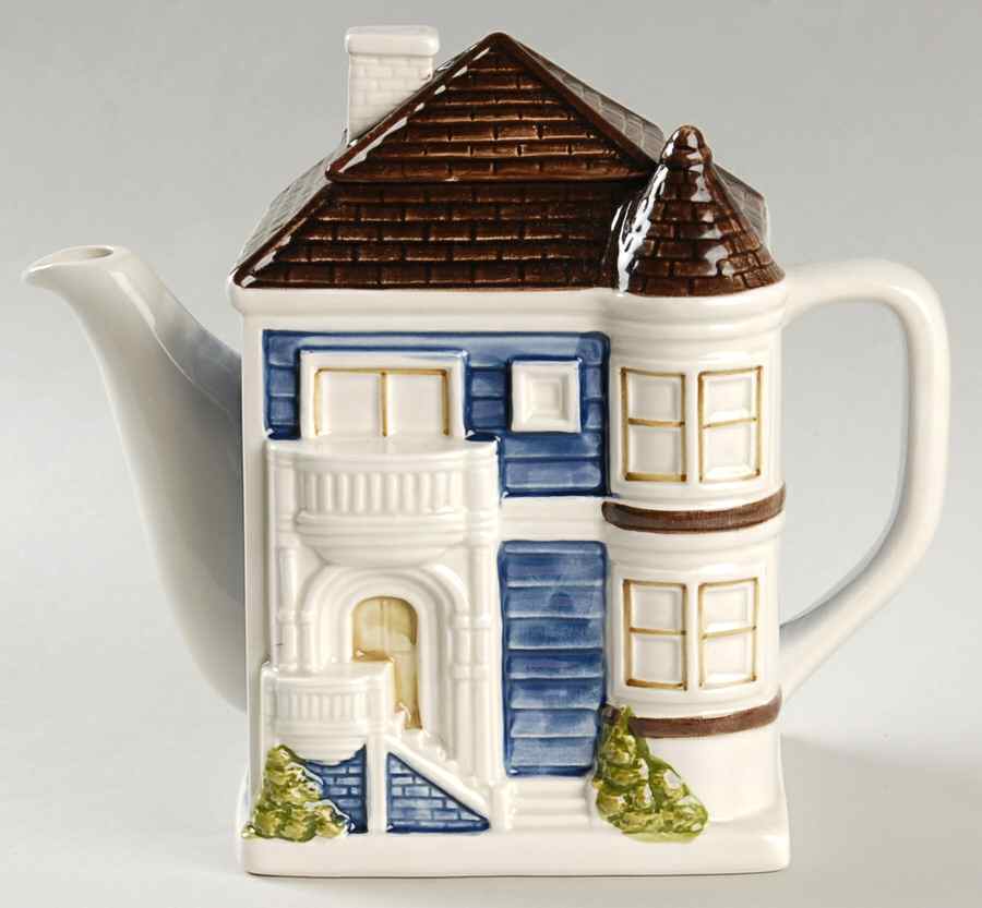 Victorian House Teapot & Lid by Otagiri-1